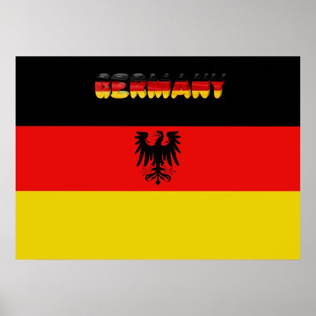 Póster Bandera de Alemania (Frente)