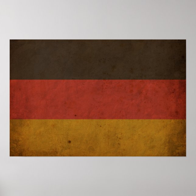 Póster Bandera de Alemania de época (Frente)