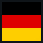 Póster Bandera de Alemania - Deutschland<br><div class="desc">La bandera de Alemania o Deutschland es una tricolor que consiste en tres bandas horizontales iguales que muestran los colores nacionales de Alemania negro,  rojo y oro. alemania,  alemania,  deutschland,  berlin,  bandera patriótica.</div>
