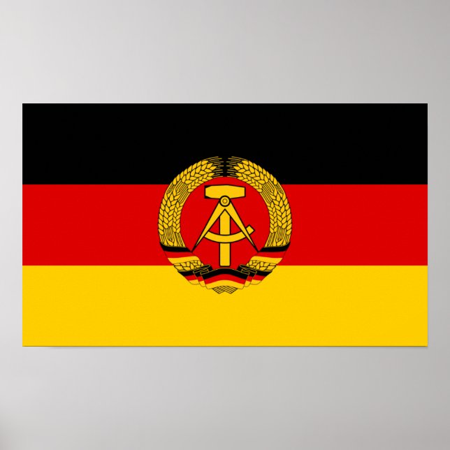 Póster Bandera de Alemania Oriental (Frente)