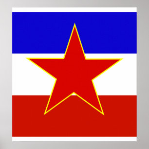 Póster Bandera de alta calidad de Yugoslavia