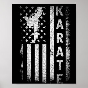 Póster Bandera de América Japón Artes Marciales Ninja Reg