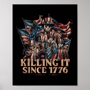 Póster Bandera de América Matándolo Desde 1776 4 De Julio