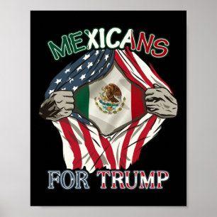 Póster Bandera De Amistad Con México Para Trump 2024