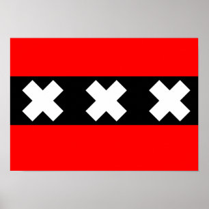 Póster Bandera de Ámsterdam