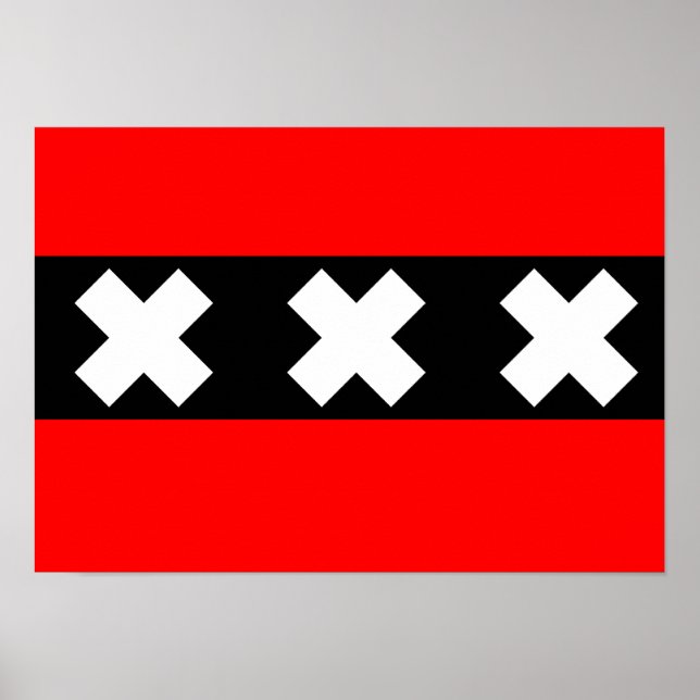 Póster Bandera de Ámsterdam (Frente)
