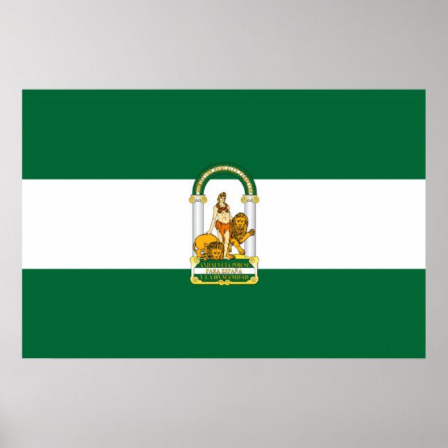 Póster Bandera de Andalucía, España (Frente)
