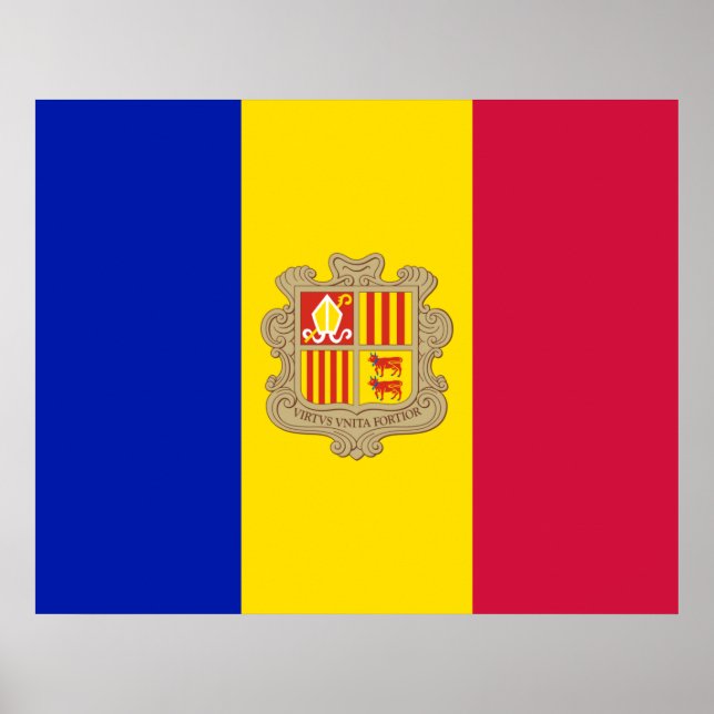 Póster Bandera de Andorra (Frente)