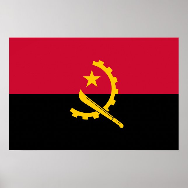 Póster Bandera de Angola (Frente)