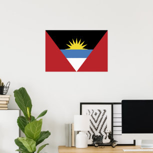 Póster Bandera de Antigua y Barbuda