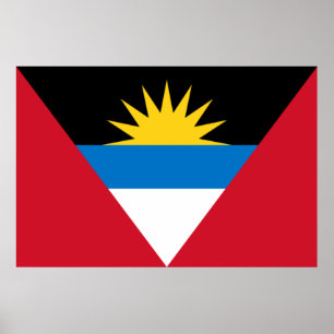 Póster Bandera de Antigua y Barbuda