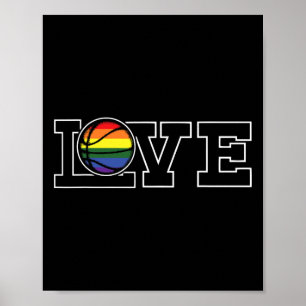 Póster Bandera de arcoíris del orgullo gay Lgbt-q Love Sk