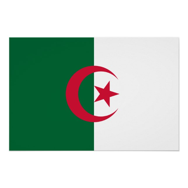 Póster Bandera de Argelia (Anverso)