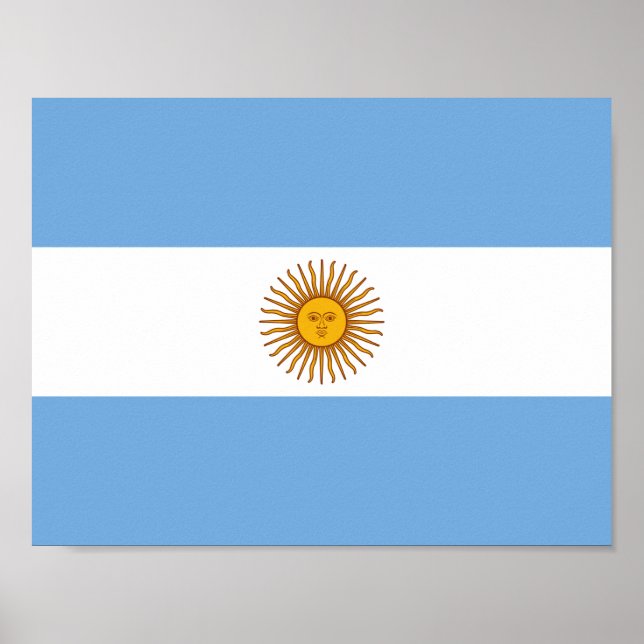 Póster Bandera de Argentina Poster (Frente)