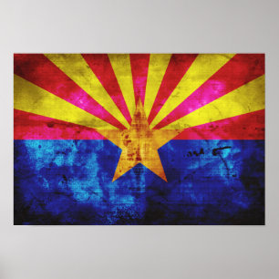 Póster Bandera de Arizona meteorada