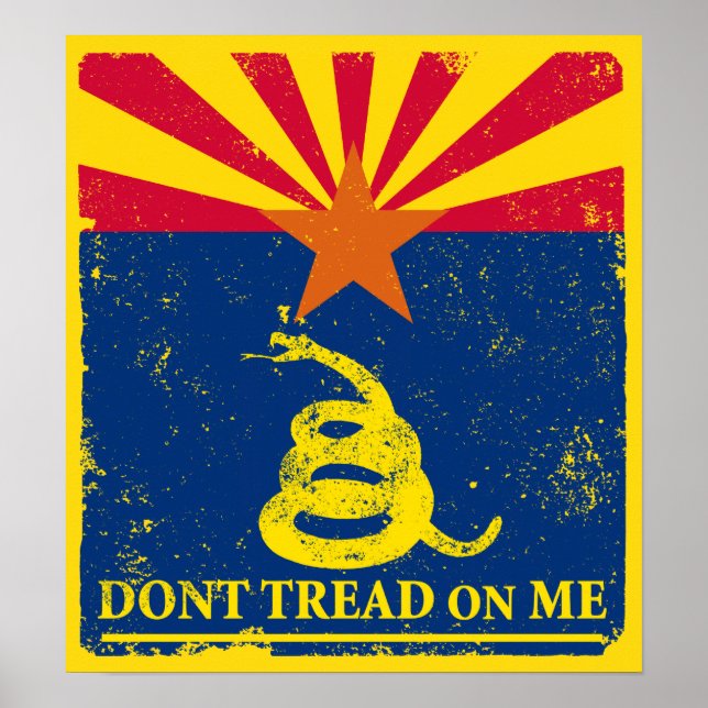 Póster Bandera de Arizona y Gadsden (Frente)