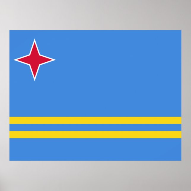 Póster Bandera de Aruba (Frente)