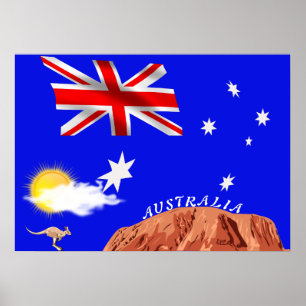 Póster Bandera de Australia