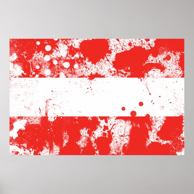 Póster Bandera de Austria (Frente)