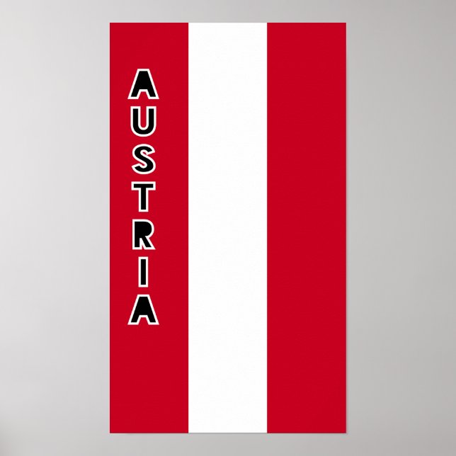 Póster Bandera de Austria (Frente)