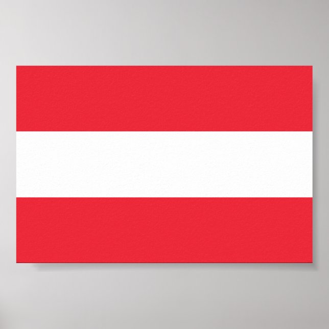 Póster Bandera de Austria (Frente)
