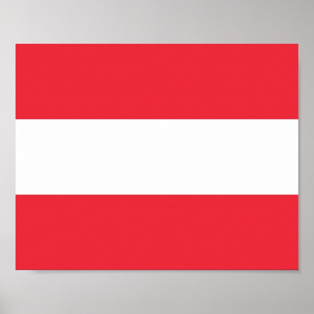 Póster Bandera de Austria (Frente)