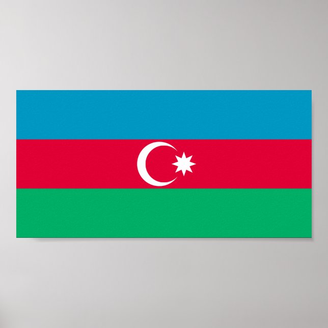 Póster Bandera de Azerbaiyán Patriótica (Frente)