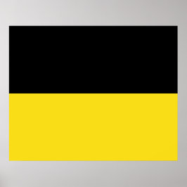 Póster Bandera de Baden Württemberg (Estado alemán)