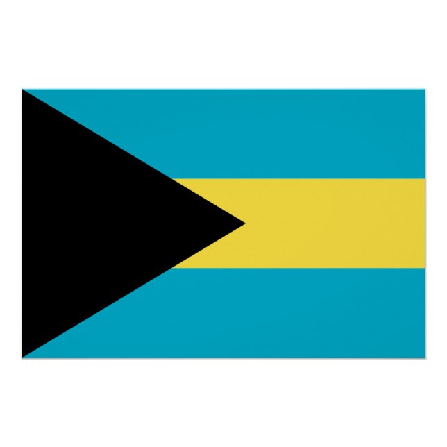 Póster Bandera de Bahamas (Anverso)