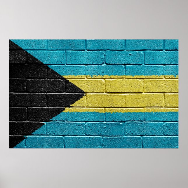 Póster Bandera de Bahamas (Frente)