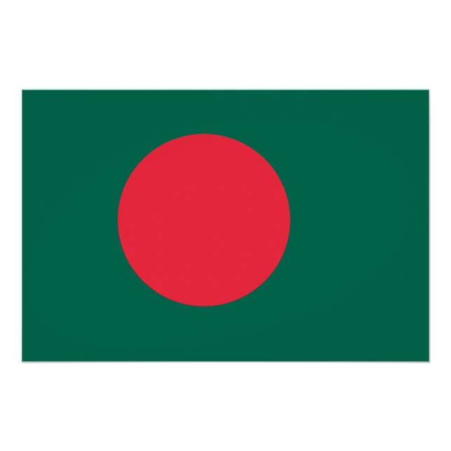 Póster Bandera de Bangladesh (Anverso)