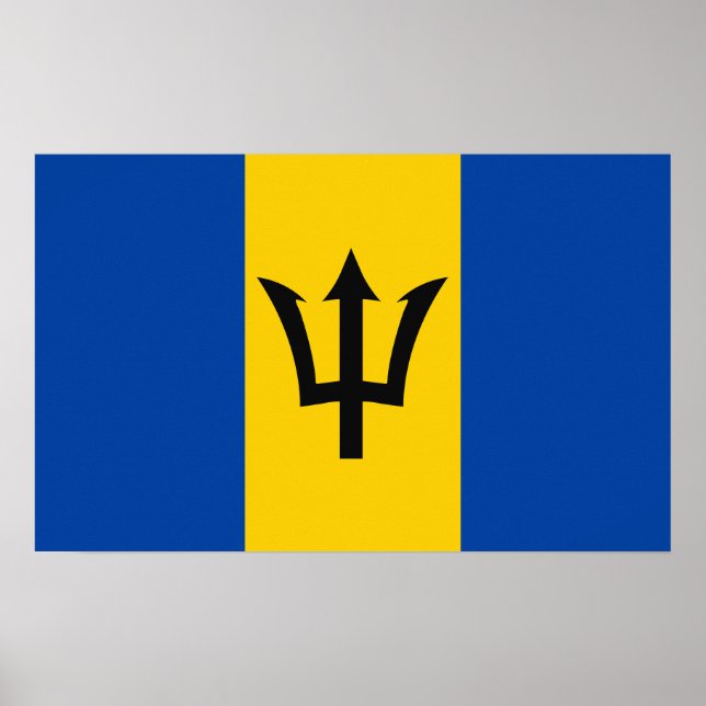 Póster Bandera de Barbados (Frente)