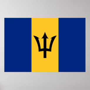 Póster Bandera de Barbados (Barbados) (Bajan)