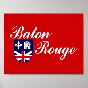 Póster Bandera de Baton Rouge, Poster de Luisiana
