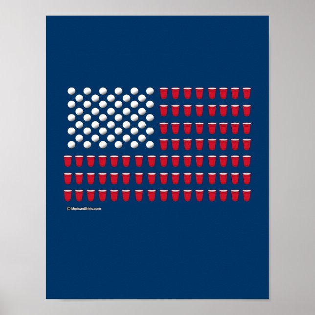 Póster Bandera de Beer Pong (Frente)