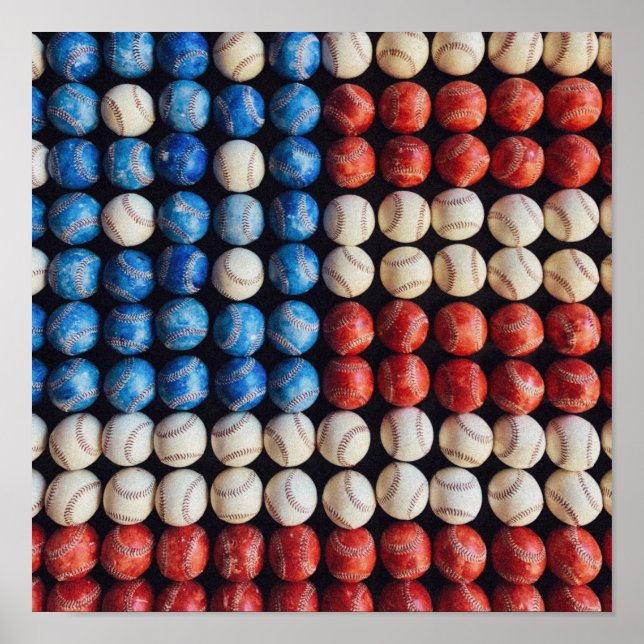 Póster Bandera de Béisbol Americana (Frente)
