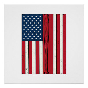 Póster Bandera de béisbol deteriorada diseño vectorial vi
