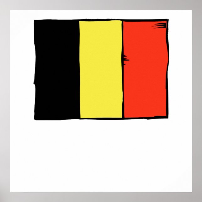 Póster Bandera de Bélgica (Frente)
