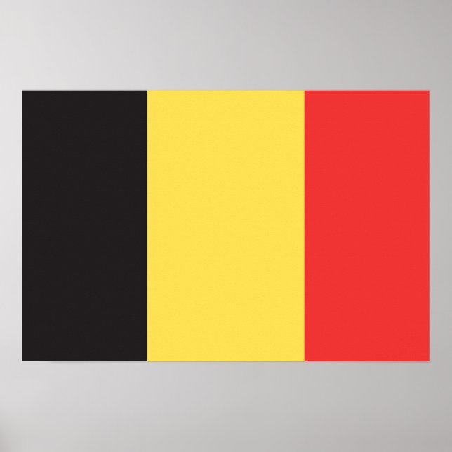 Póster Bandera de Bélgica (Frente)