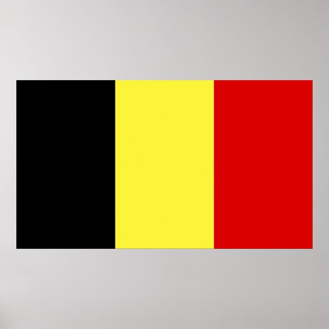 Póster Bandera de Bélgica (Frente)