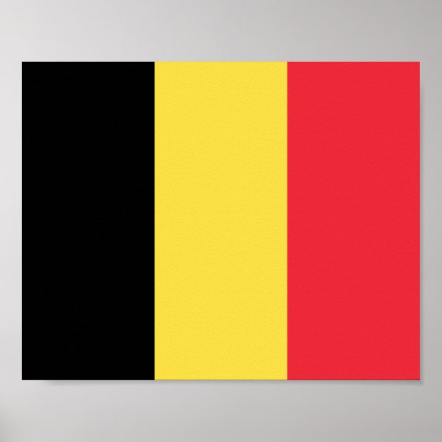 Póster Bandera de Bélgica (Frente)