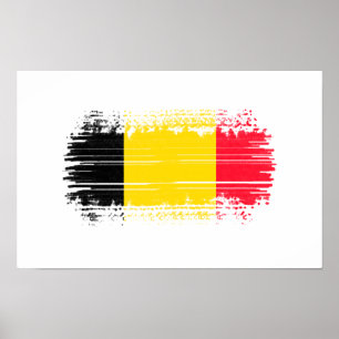 Póster Bandera de Bélgica