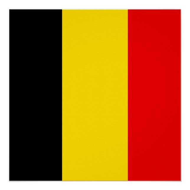 Póster Bandera de Bélgica (Anverso)