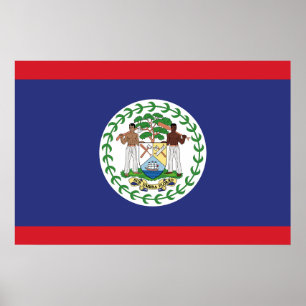 Póster Bandera de Belice