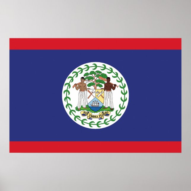 Póster Bandera de Belice (Frente)
