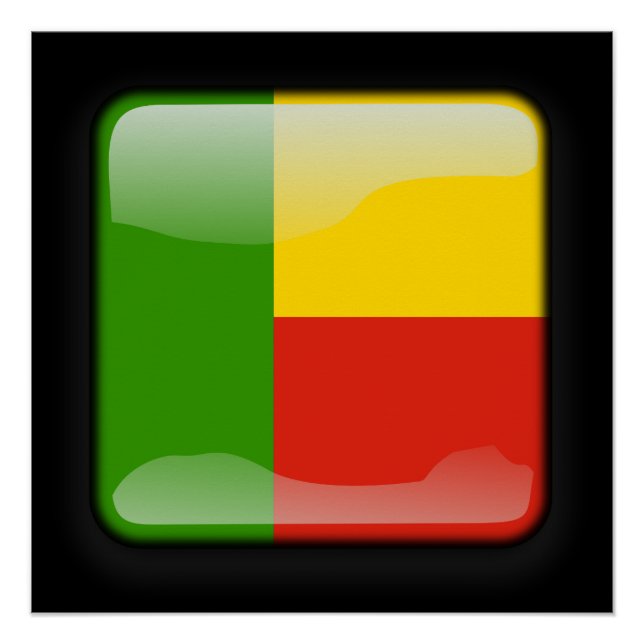 Póster Bandera de Benín (Anverso)