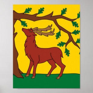Póster Bandera de Berkshire (Reino Unido)
