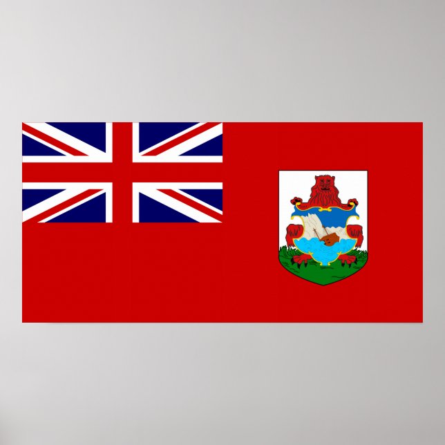Póster Bandera de Bermudas (Frente)