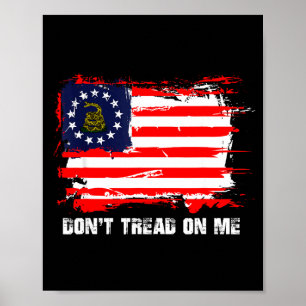 Póster Bandera de Betsy Ross No Pises Patriota En Mí