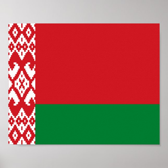 Póster Bandera de Bielorrusia (Frente)
